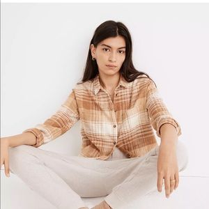 NWT Madewell Flannel Sunday Shirt in Redell Plaid XL